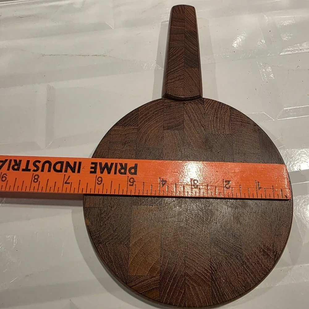 Vintage MCM Dansk Teak Cheese Cutting Board Hidden Knife Denmark 6.5